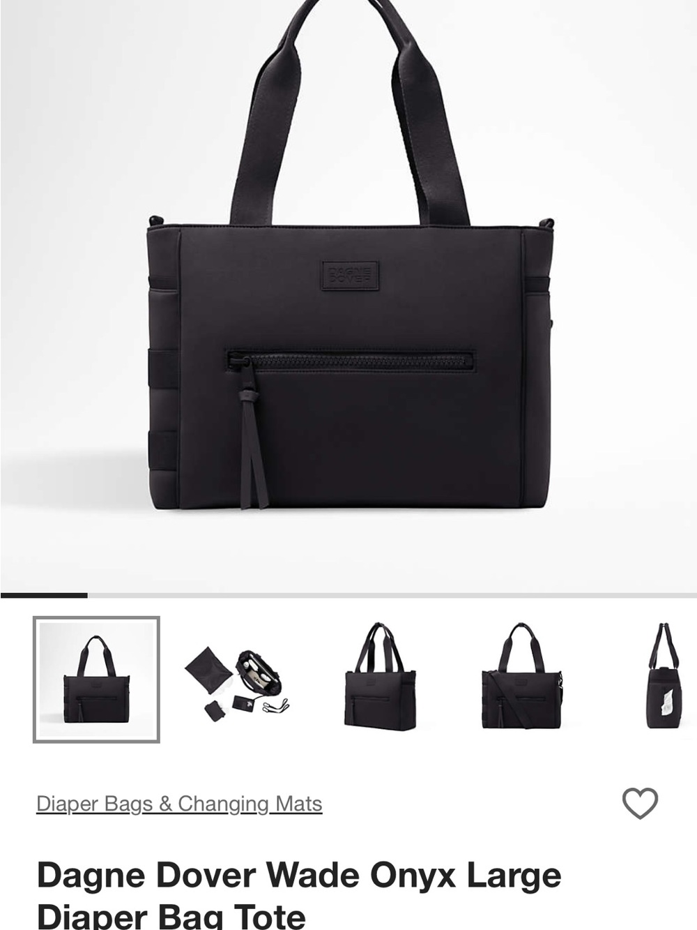Dagne Dover Wade Tote in Onyx Black